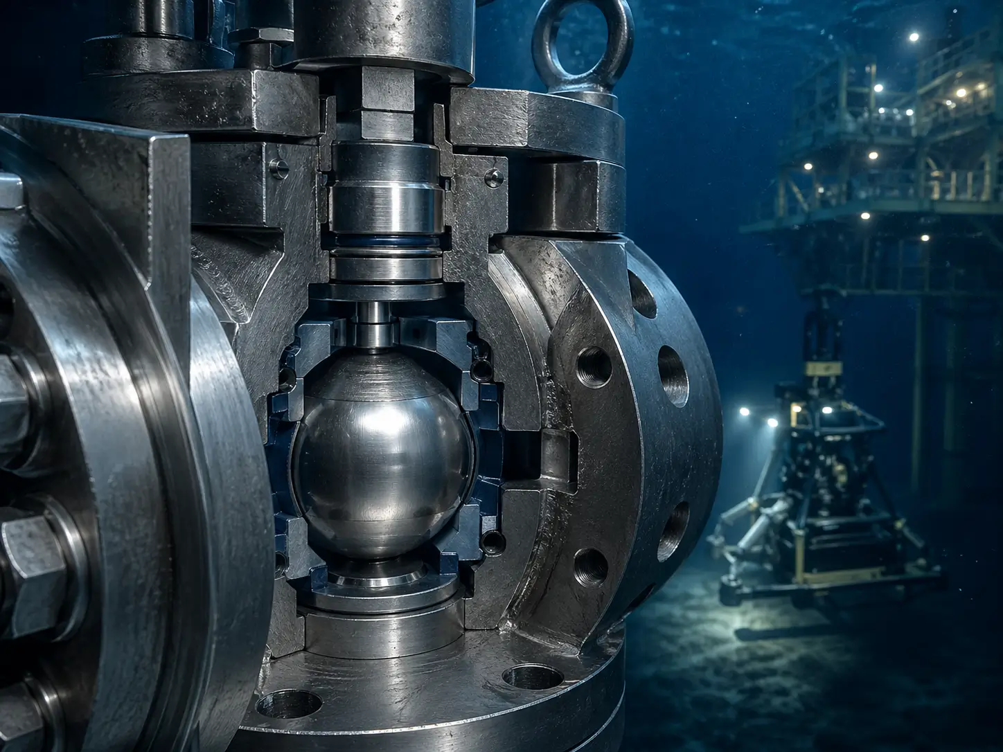 Titanium balls for marine equipment and seawater valves