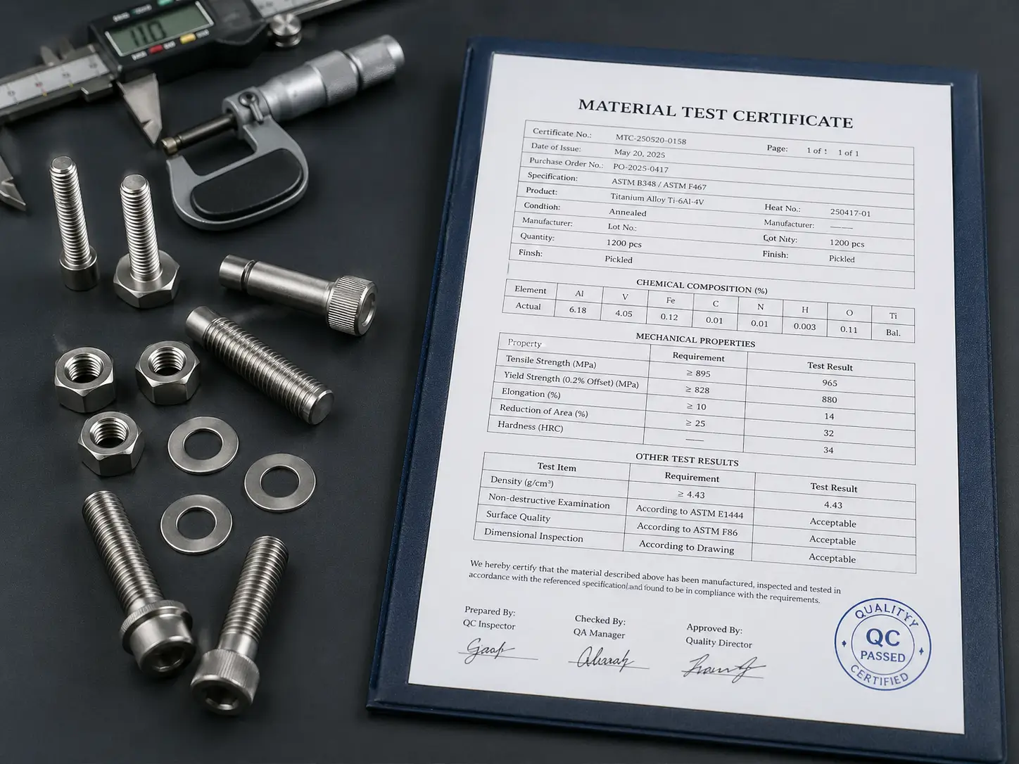 Material Test Certificate Example