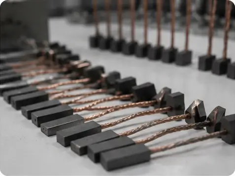 Silver graphite brush production
