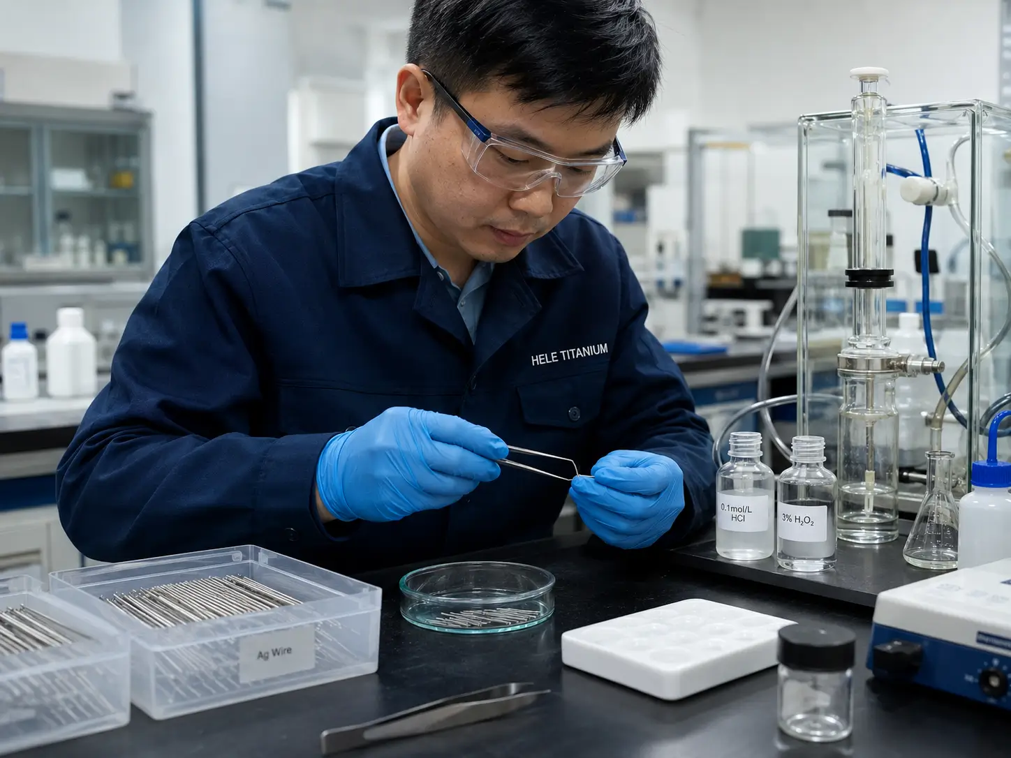 Ag/AgCl element preparation