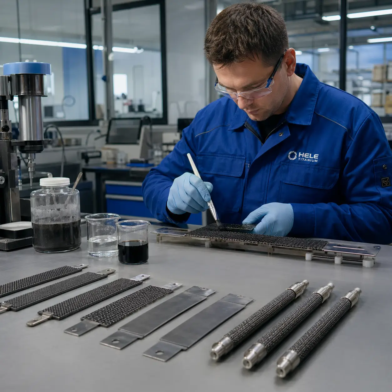 MMO coating application or multi-pass coating process