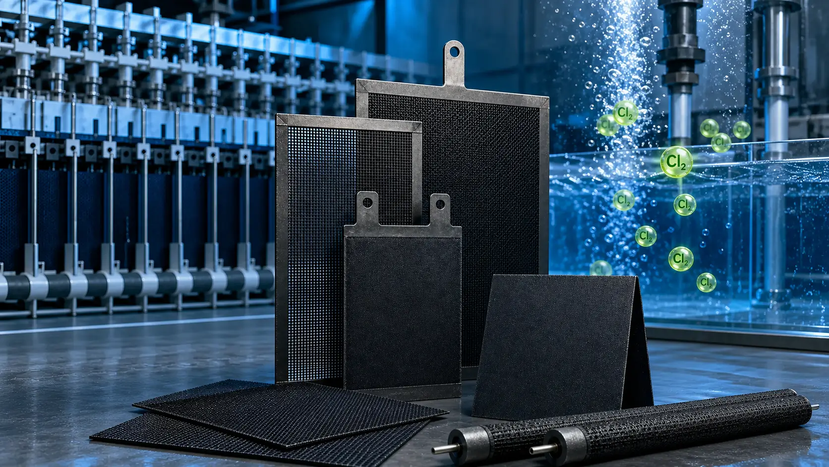 Ru-Ir Coated Anodes