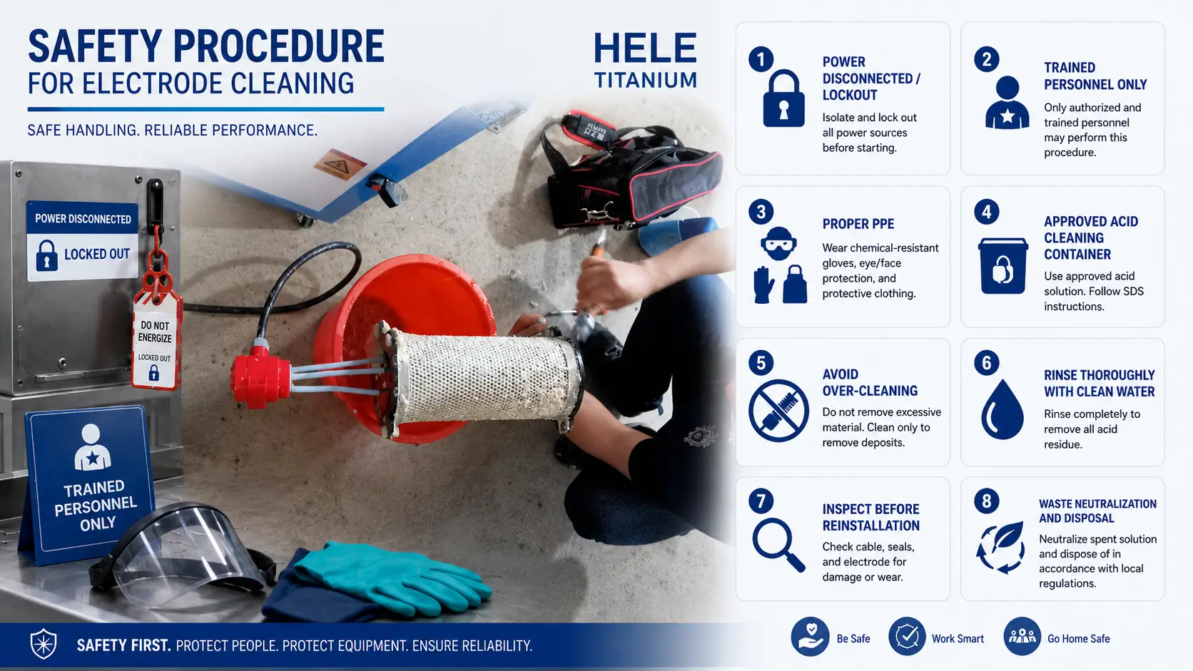 Safety Procedure for Electrode Cleaning