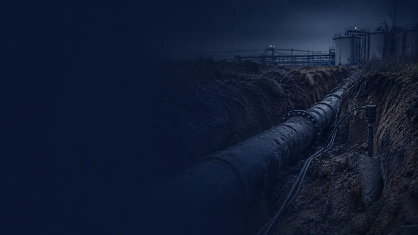 Buried pipeline cathodic protection site