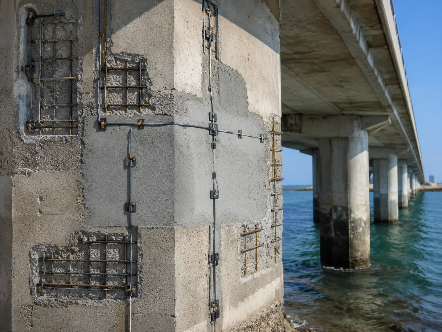 Engineer reviewing concrete CP drawings