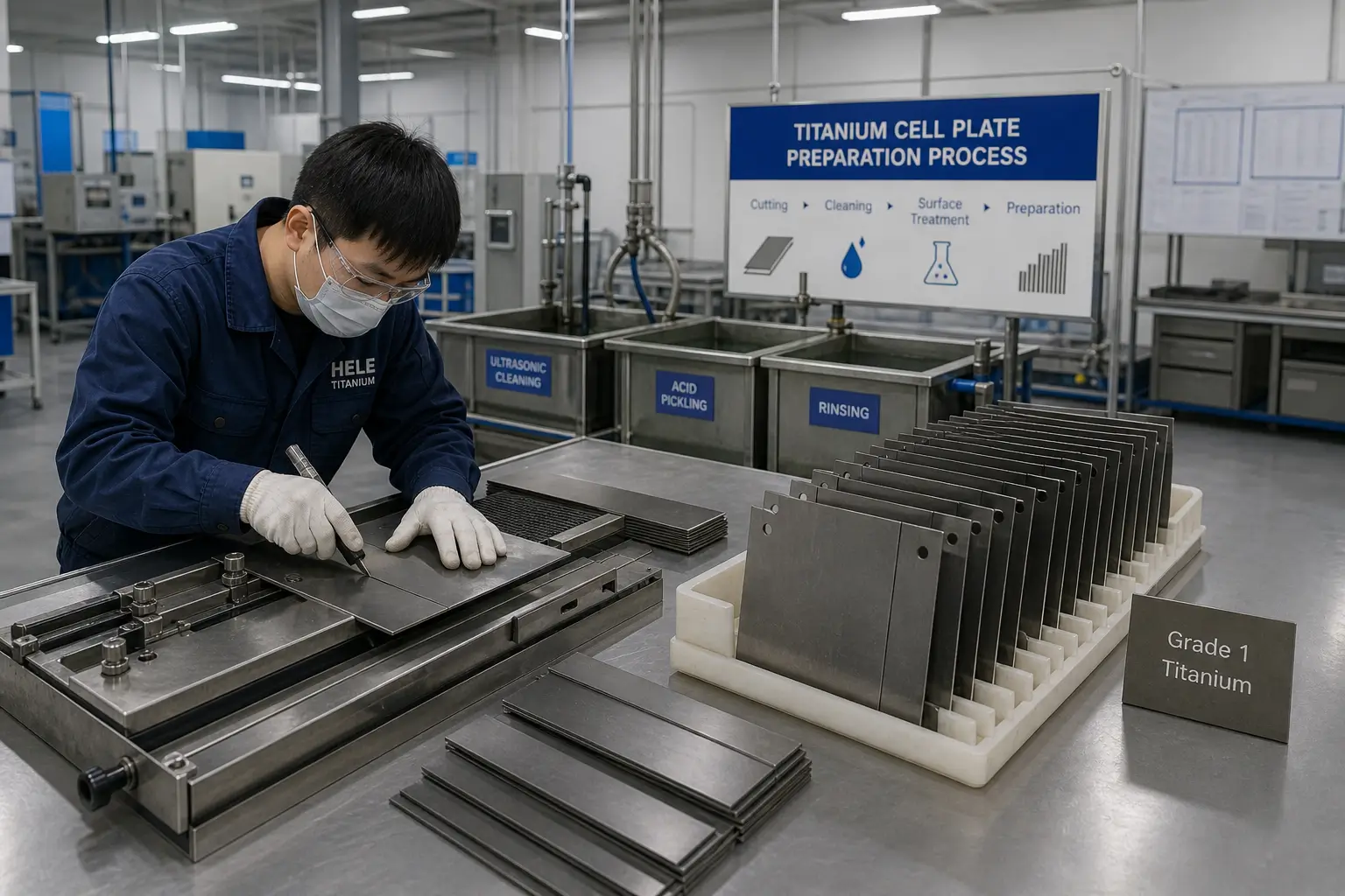 Titanium Electrode Plate Preparation