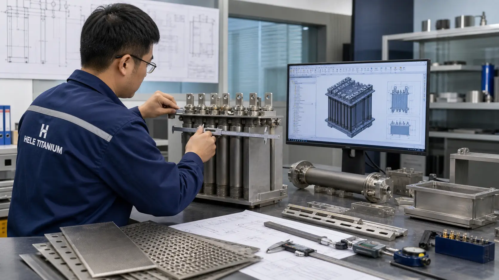 MMO Coated Electrode Stack Assembly