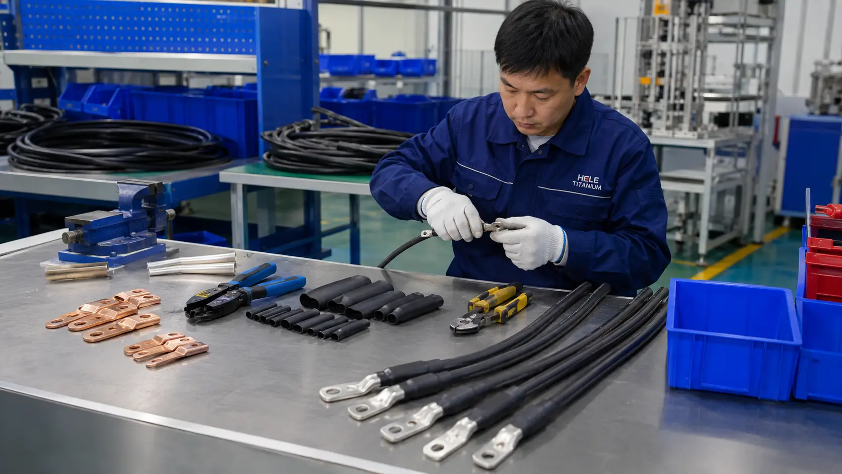 Cable assembly station