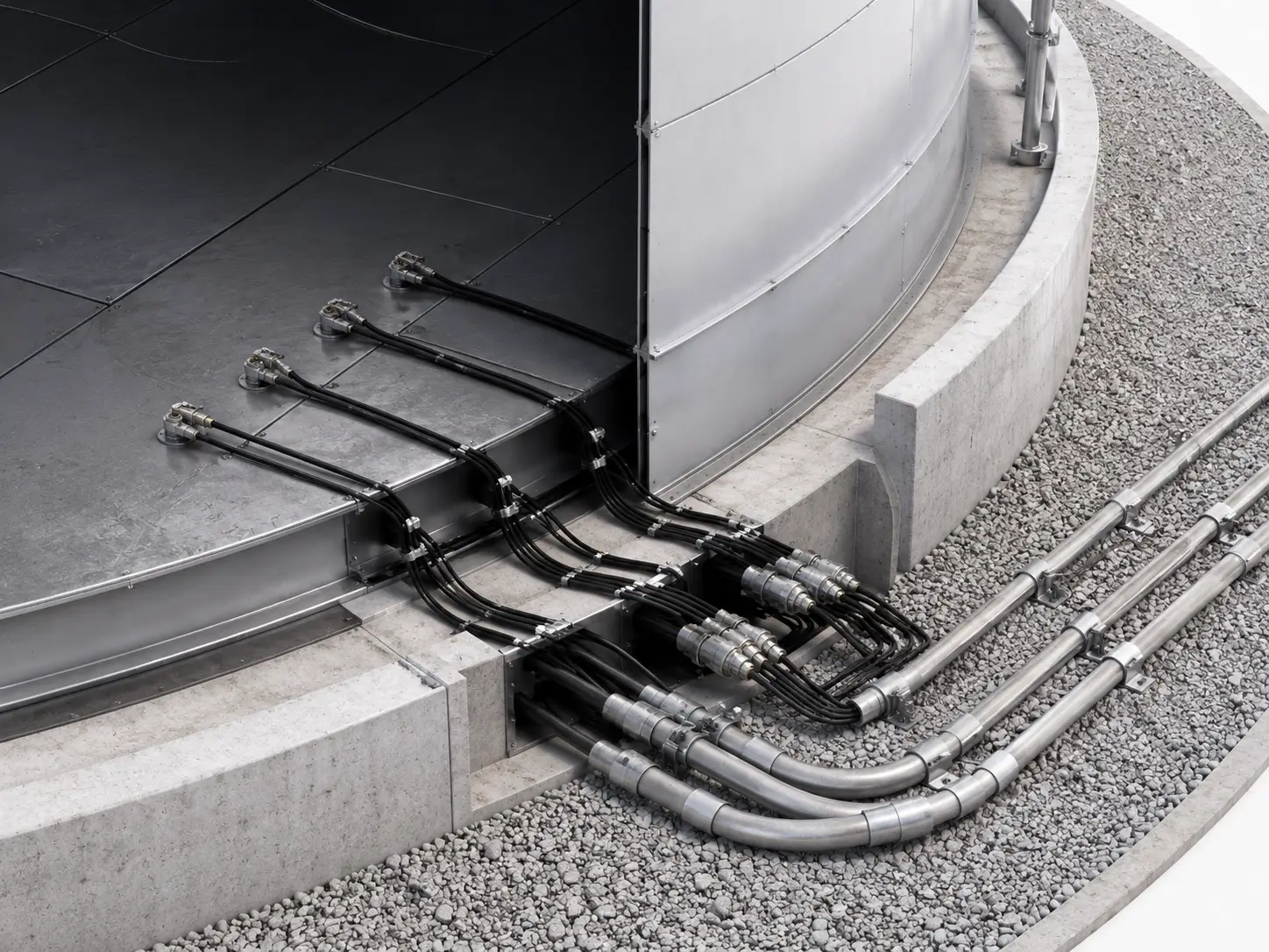 Cable Route & Exit Points for tank bottom anode selection