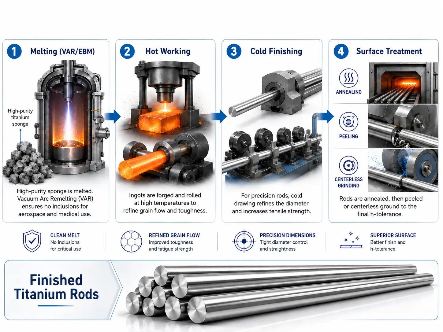 Titanium Manufacturing Process Schematic