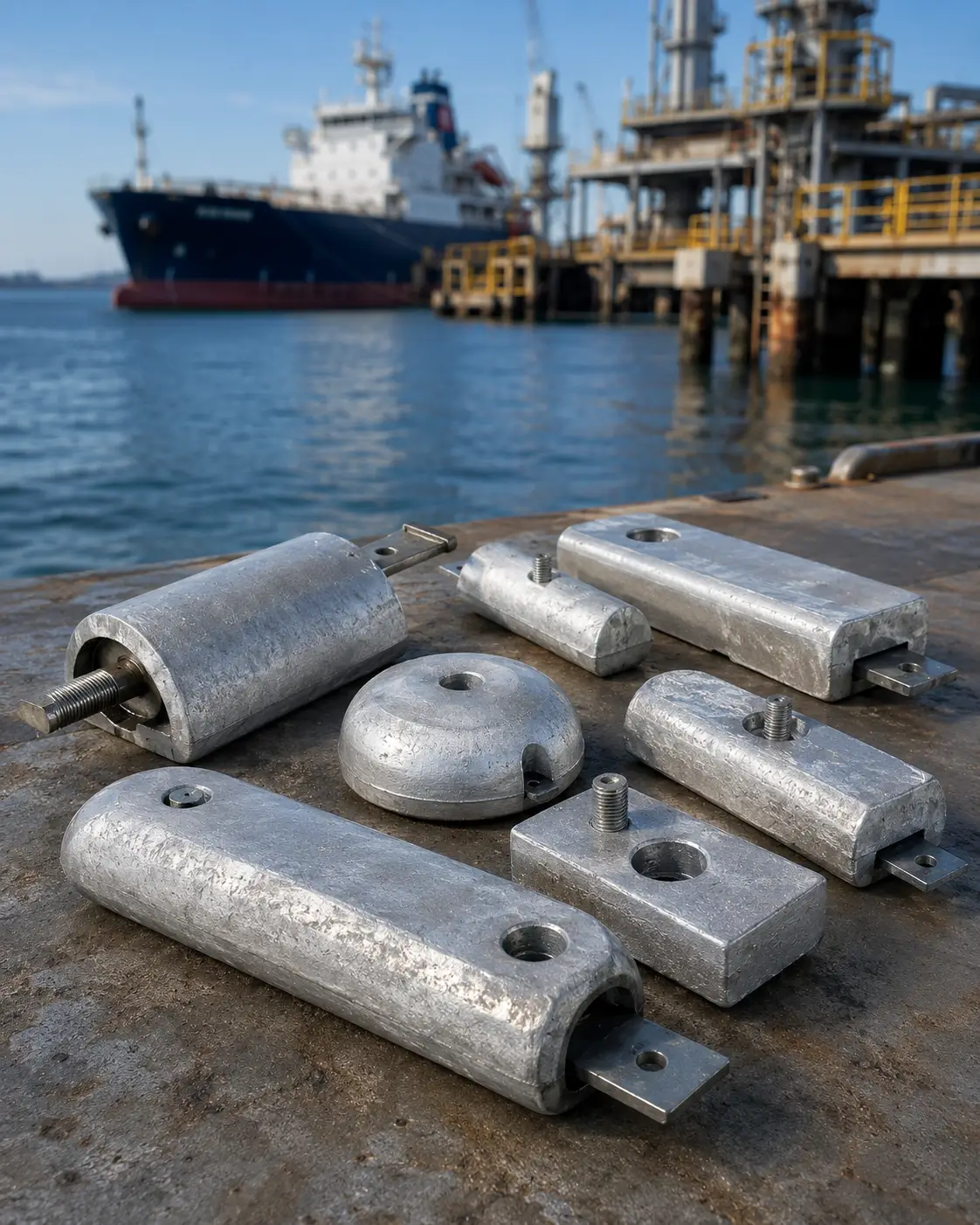 Engineer reviewing aluminum anodes