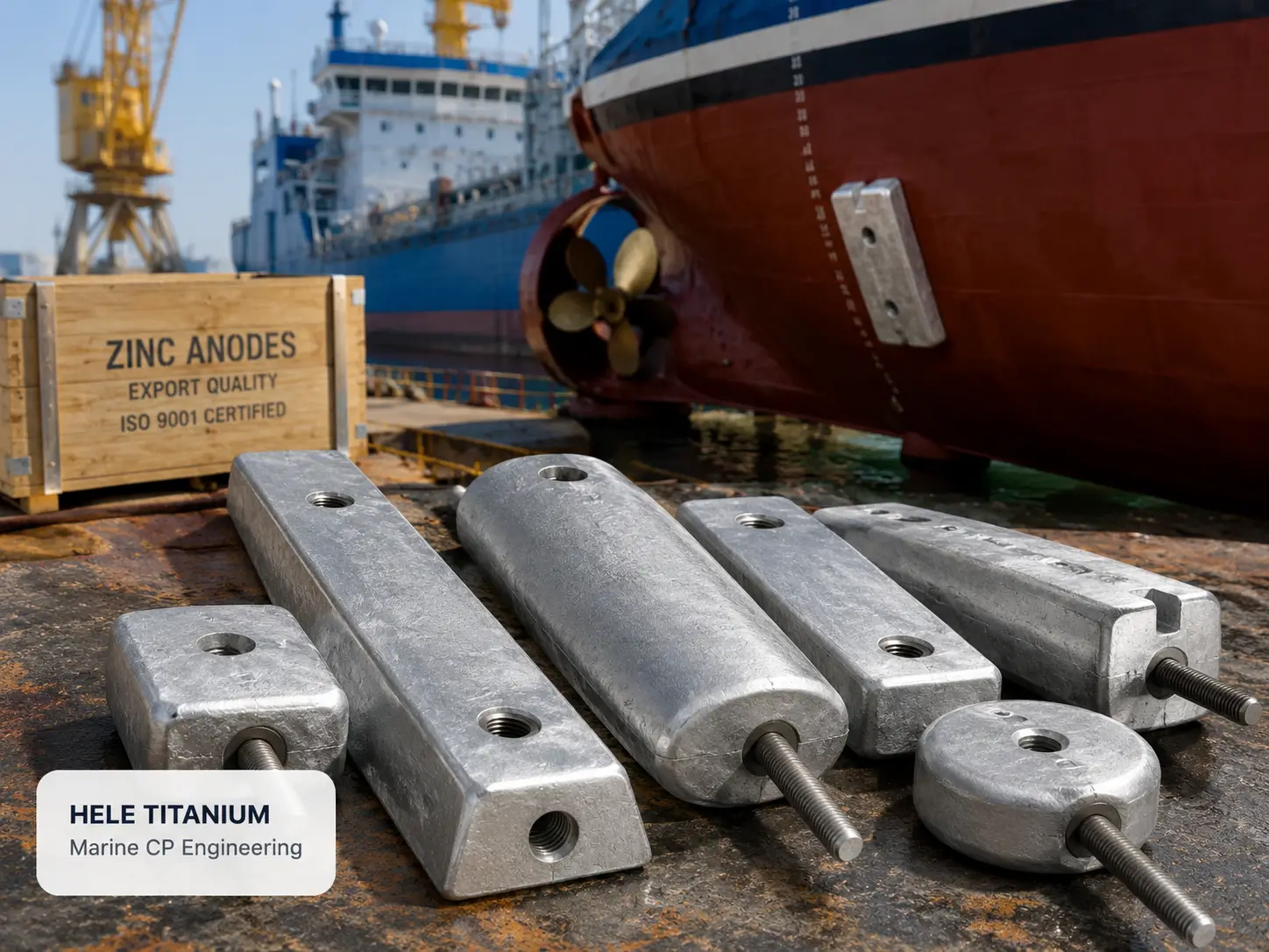 Engineer inspecting zinc anode castings