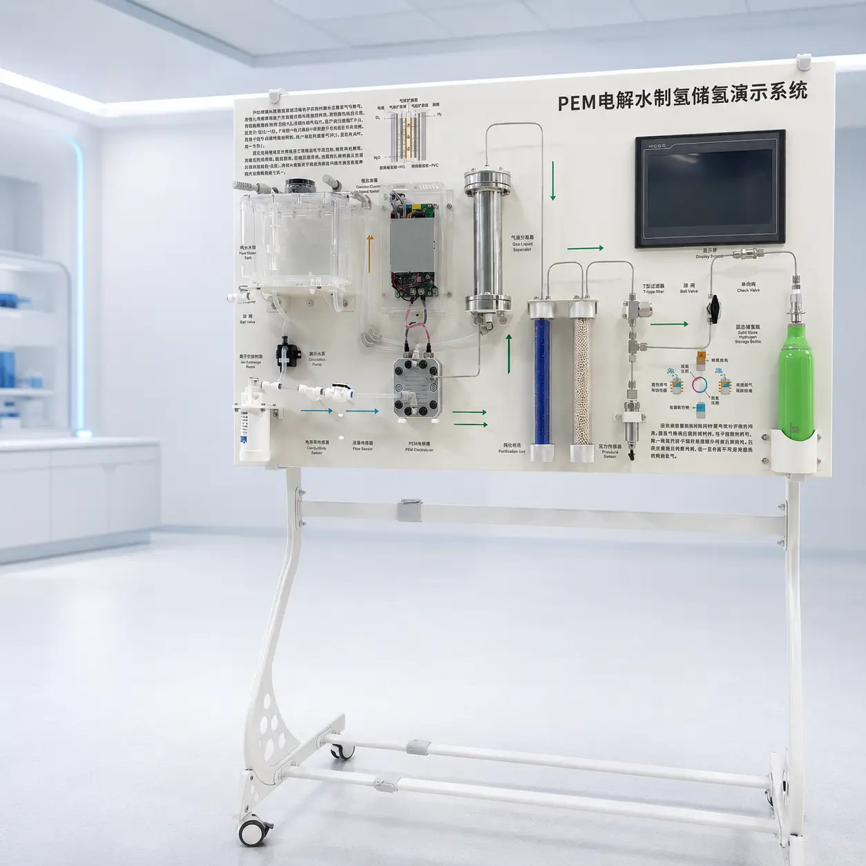 PEM Water Electrolysis Demonstration System Front Panel
