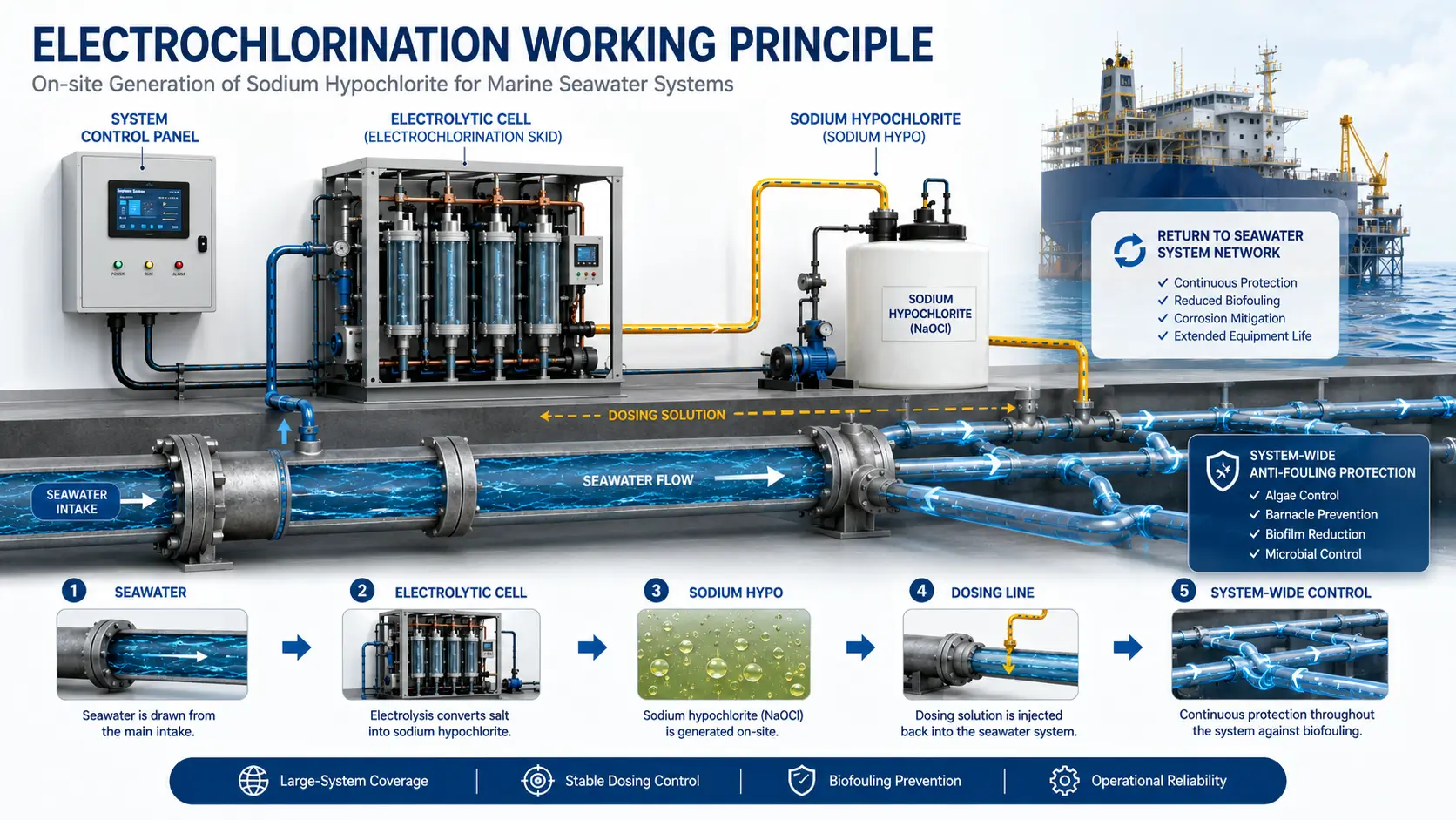 Electrochlorination Working Principle