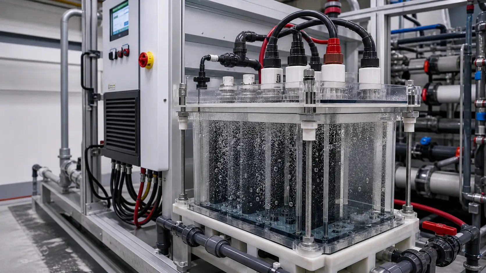 Electrolysis in Titanium Cells