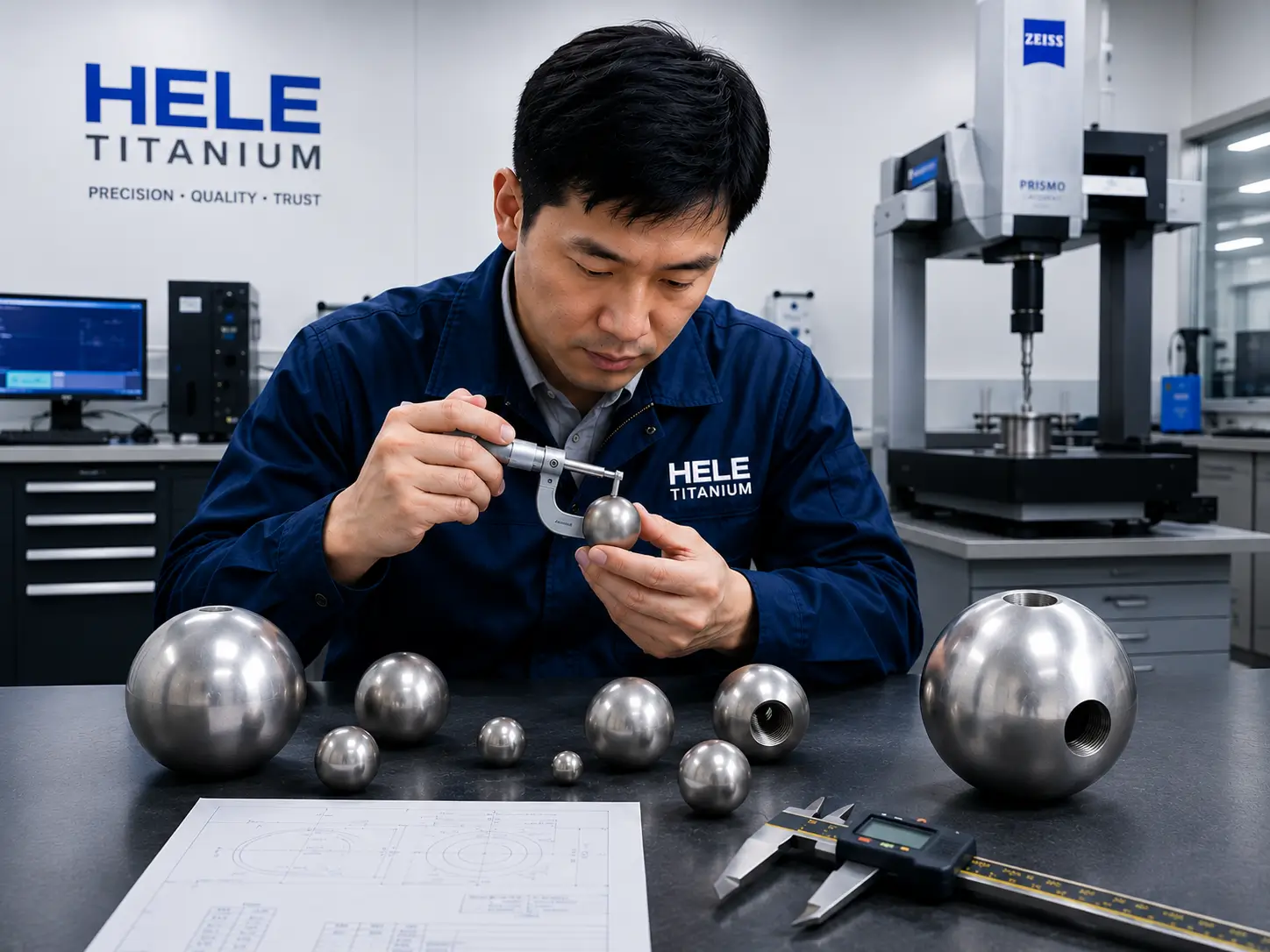 Precision titanium ball inspection