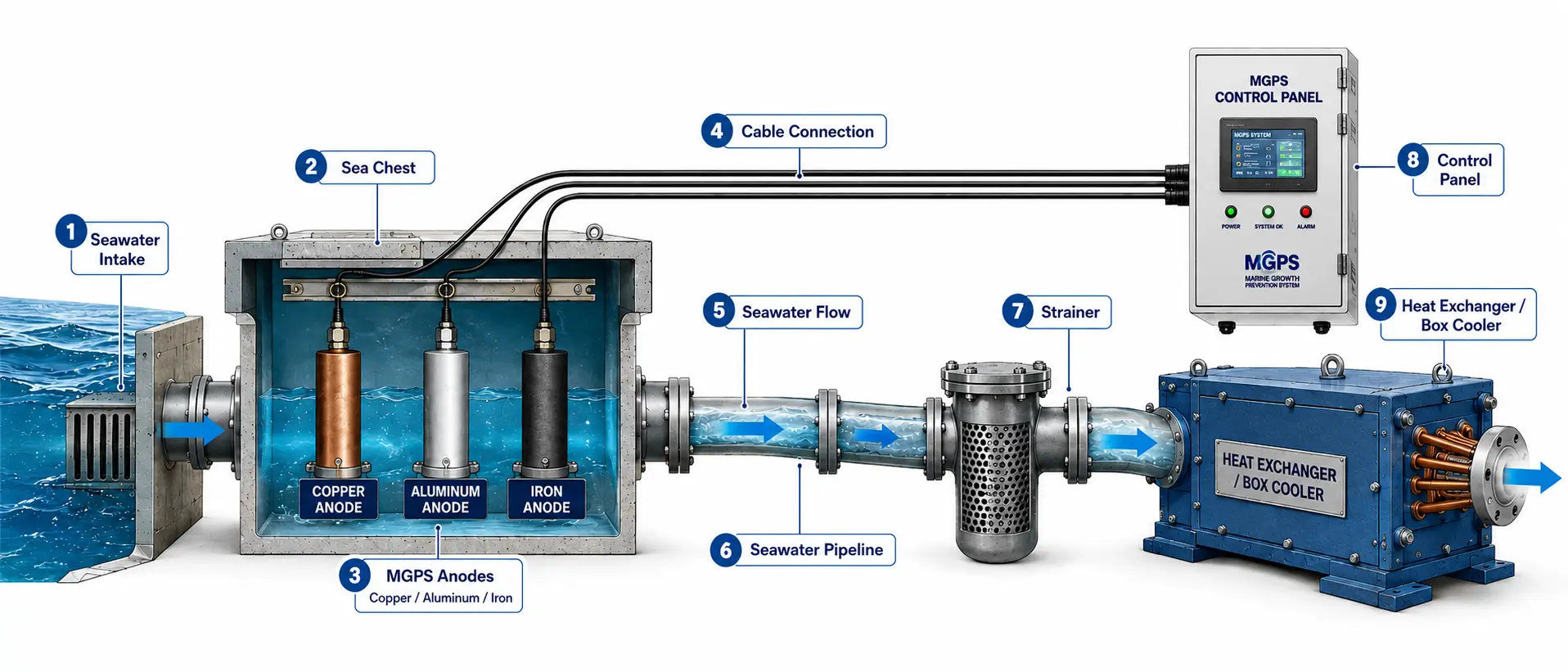 How MGPS Anodes Work in a Sea Chest