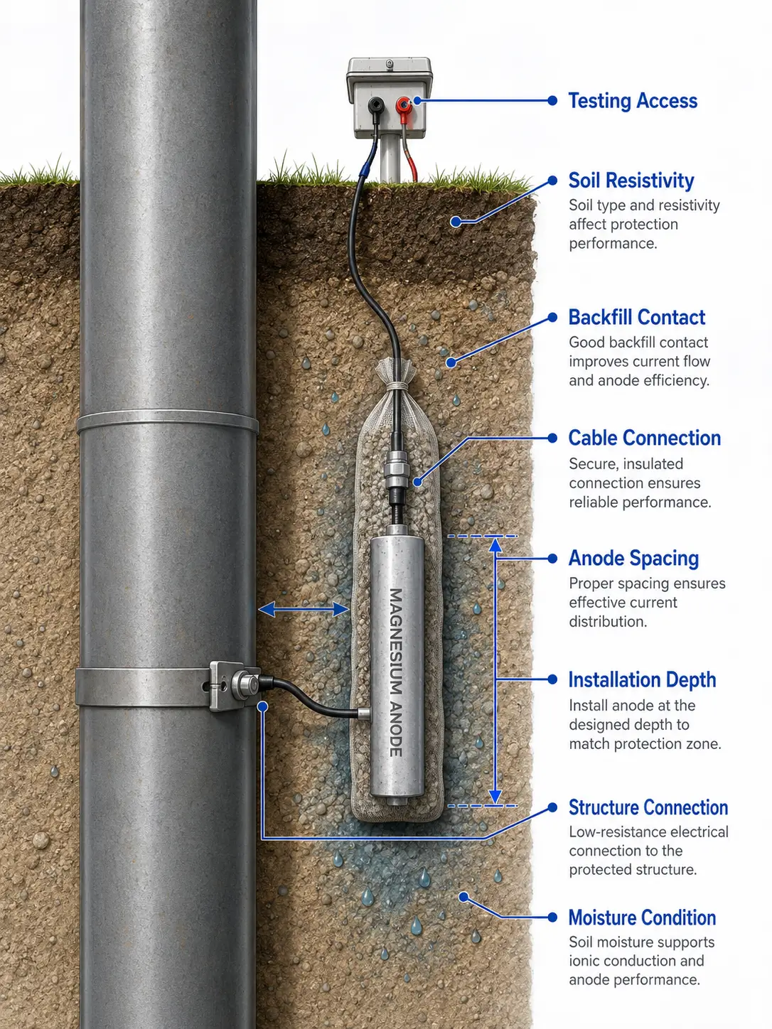 Installation Considerations for Magnesium Sacrificial Anodes