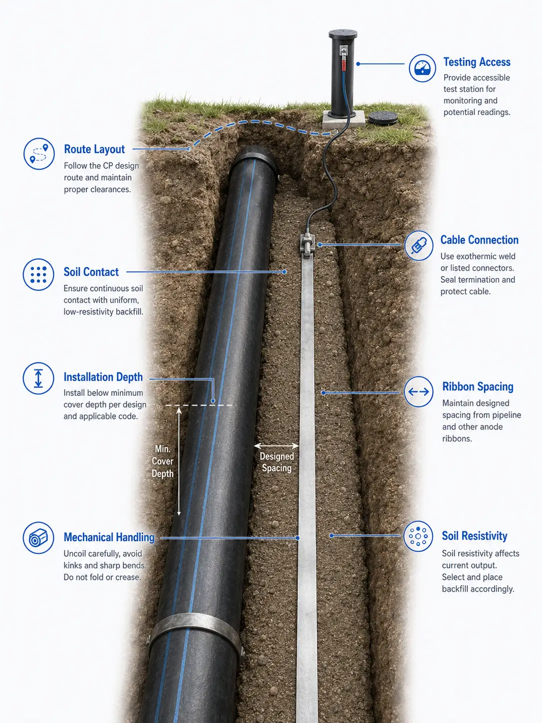 Installation Considerations for Ribbon Anodes