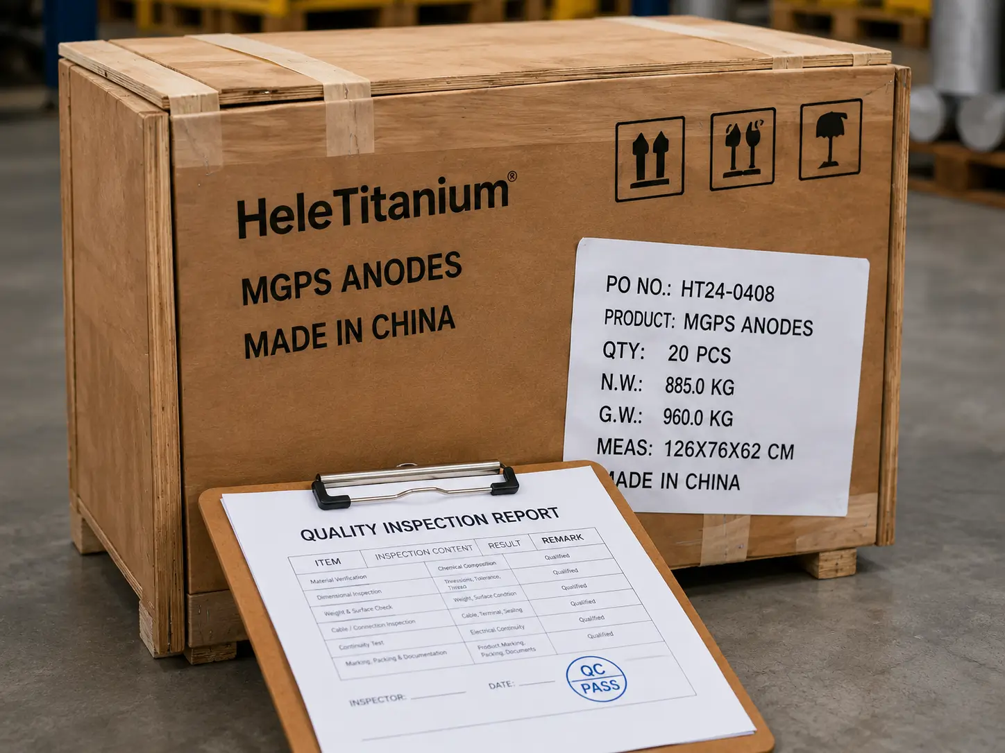 Export packing for marine anti-fouling systems