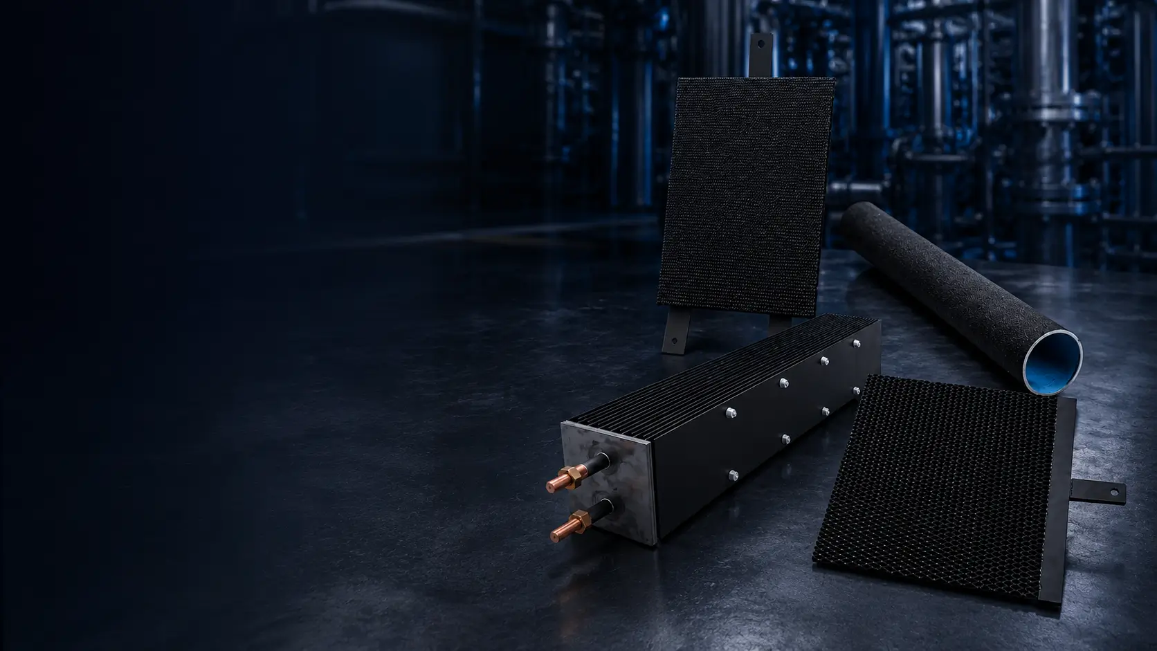 Ru-Ir MMO coated titanium mesh, plates, rods, tubular anodes, and custom assemblies