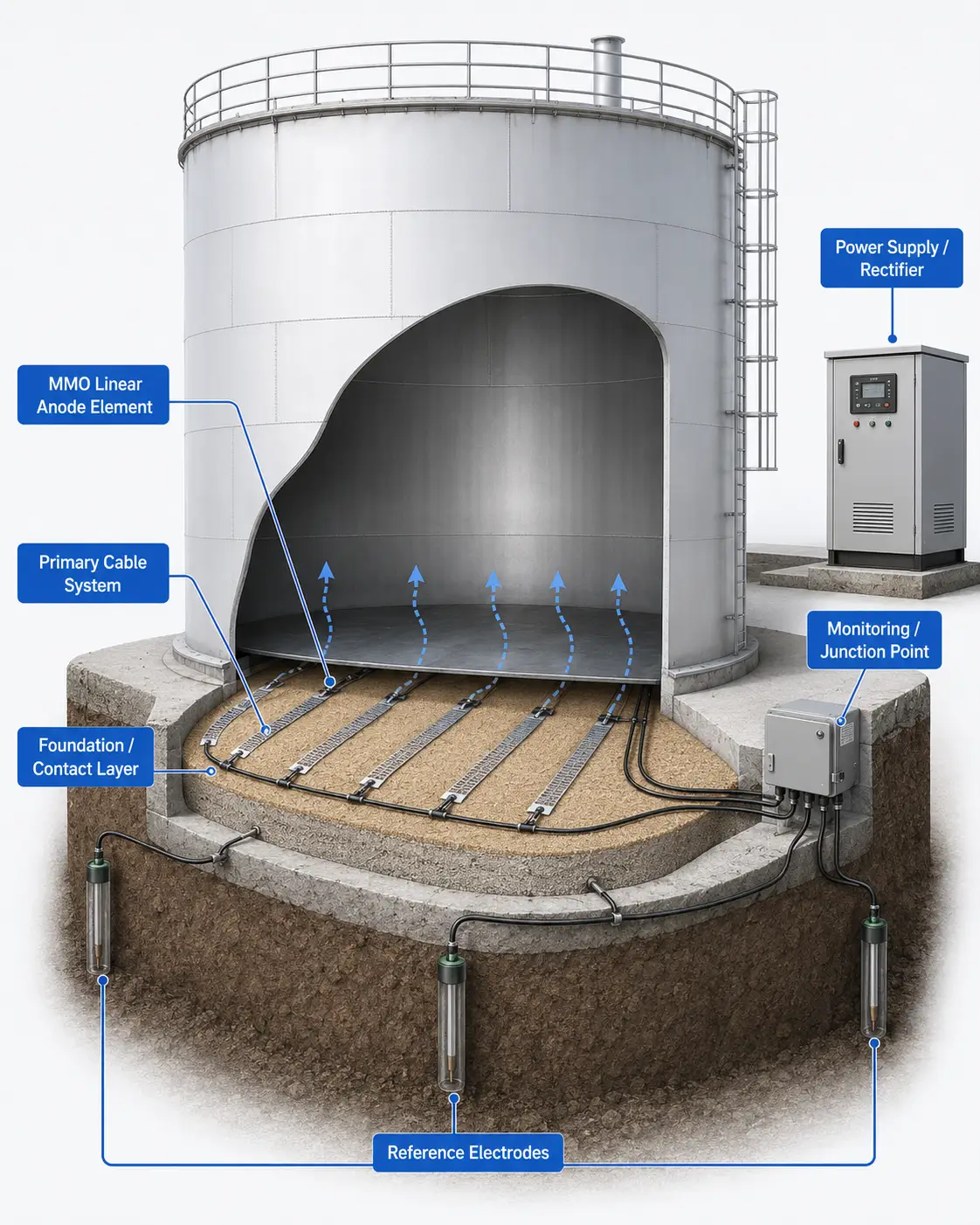 Under-Tank ICCP Anode System