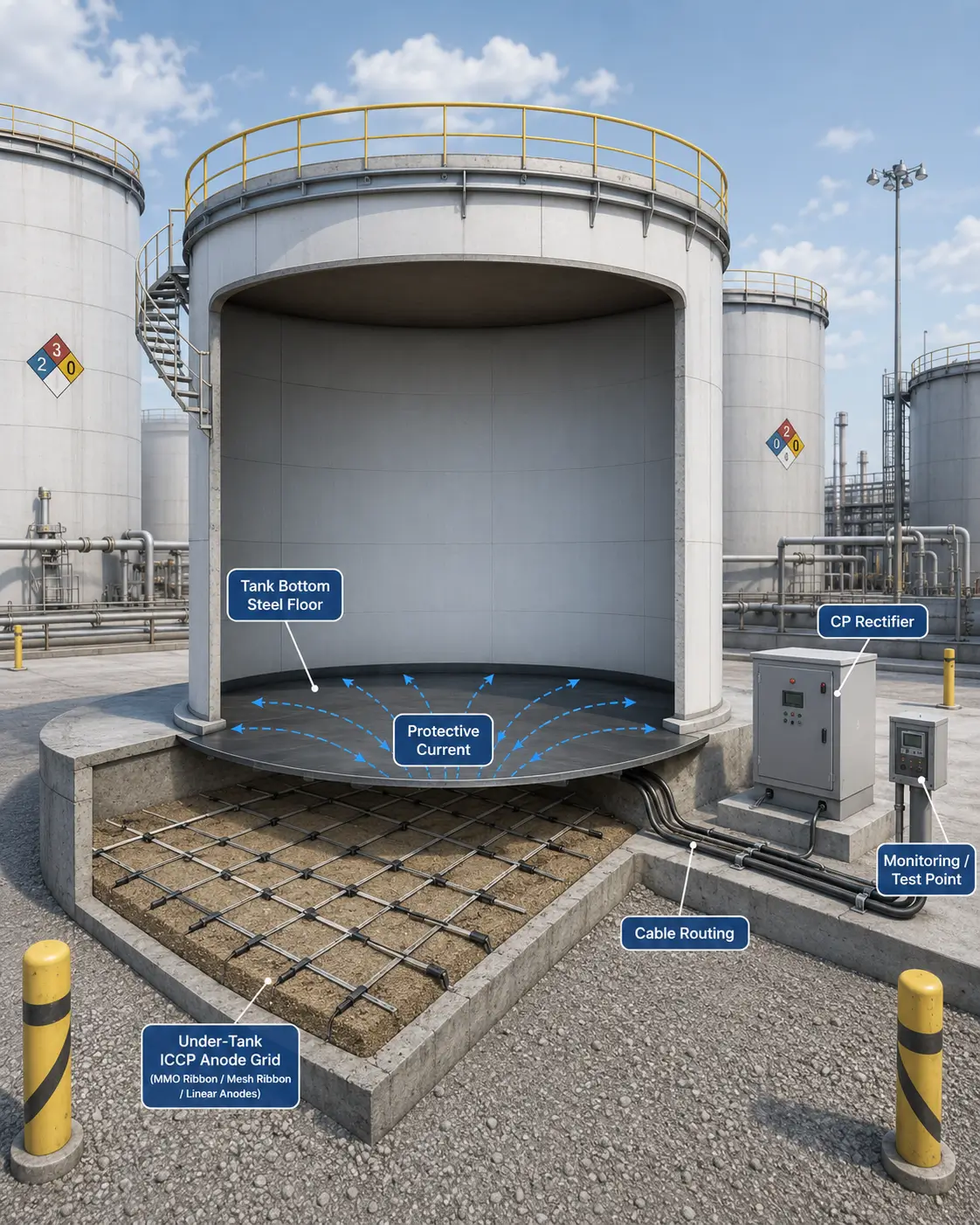 Where Tank Bottom ICCP Anodes Are Commonly Used