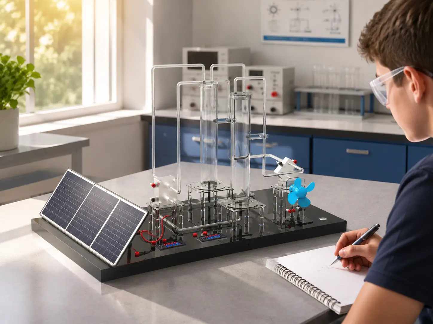 Demonstration kit with transparent modules