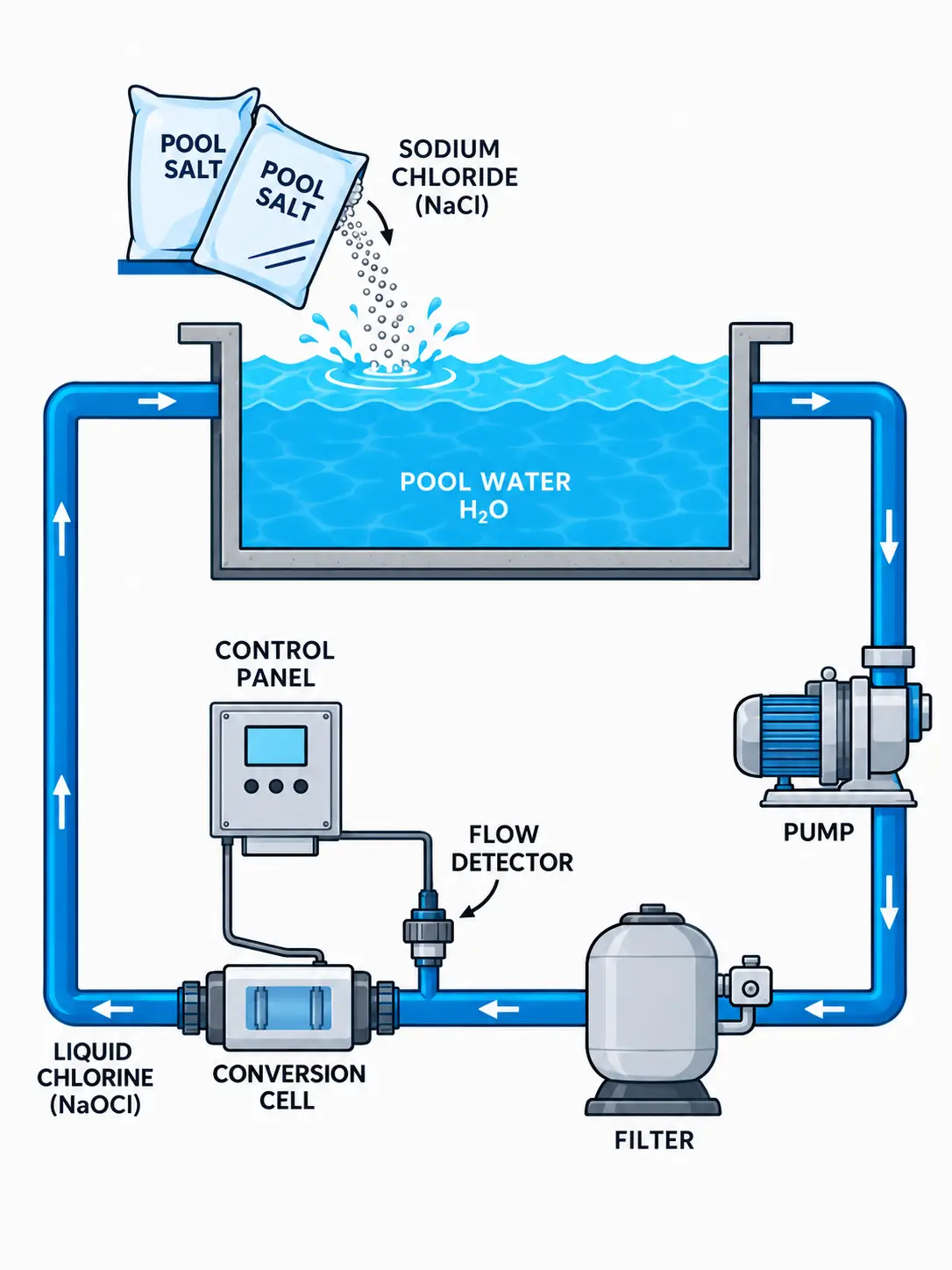 How a Salt Chlorinator Generates Chlorine