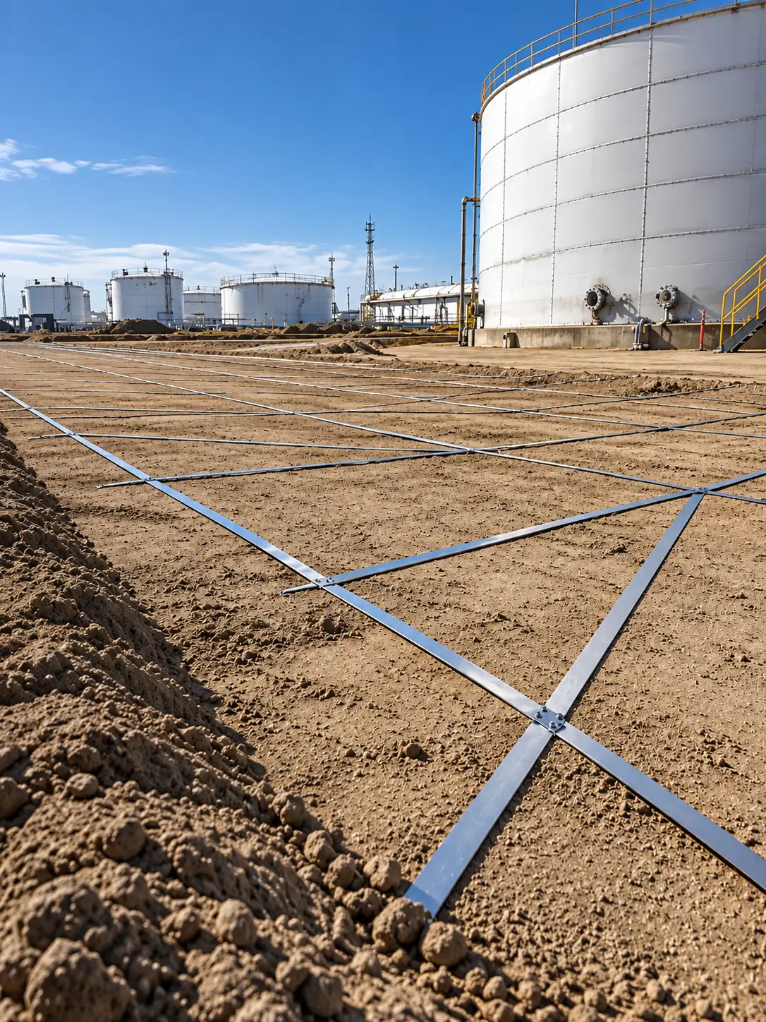 Solid MMO ribbon anode for tank bottom cathodic protection