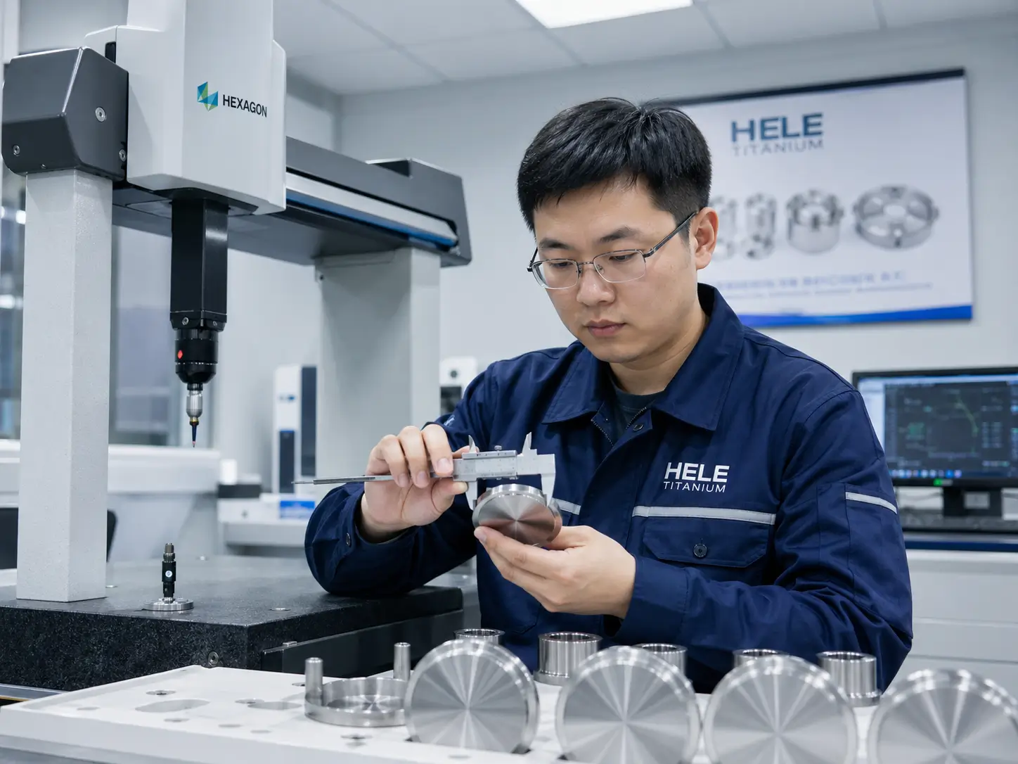 Optical and dimensional inspection of titanium diaphragms